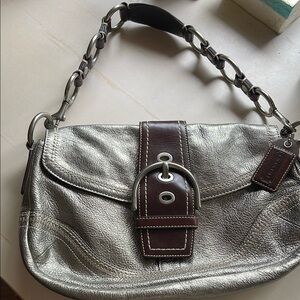 Coach Silver and Brown Women's Bag